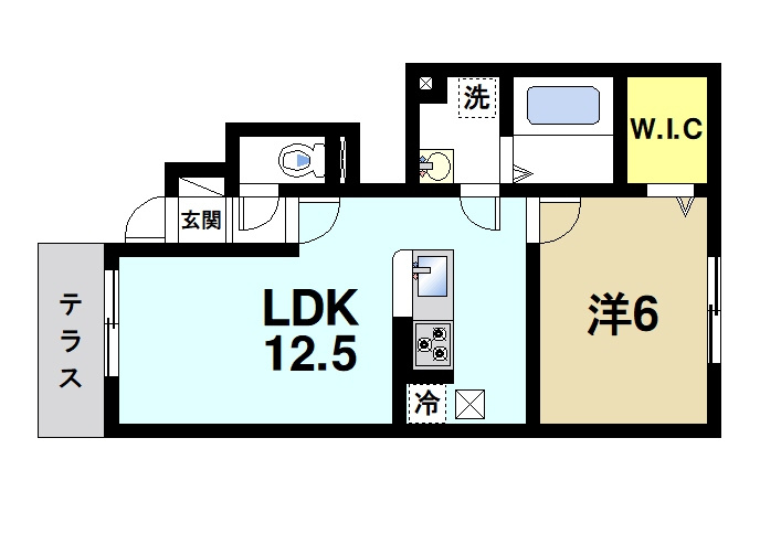 ウインドウIIの間取り|ゆったりと暮らせる1LDKの間取りです。