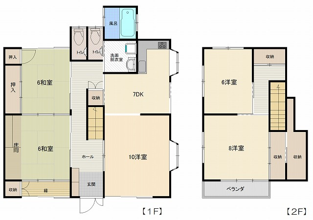 高知市長浜　中古戸建ての間取り
