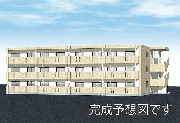 総社市岡谷の賃貸マンションの外観|イメージパース