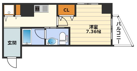 ライブコート北梅田の間取り