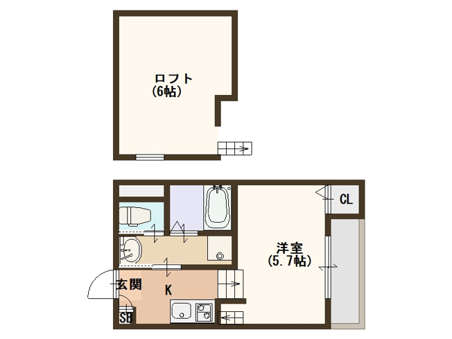 【間取り】 | ハーモニーテラス安立Ⅱ