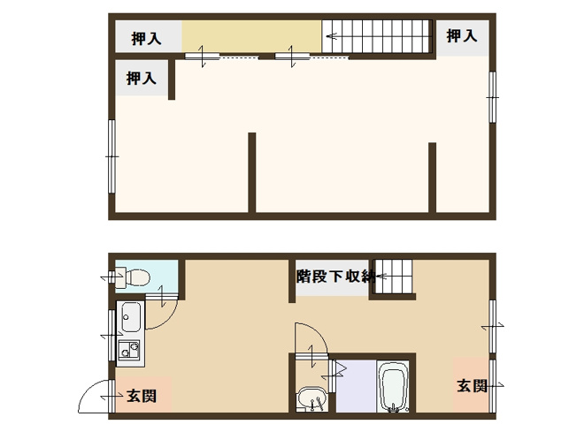 【間取り】 | 安立二丁目貸家