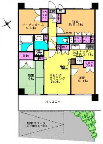 【間取り】 | マイキャッスル高尾　グリーンステージ