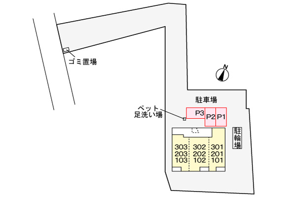 コンフォートアゼリアの区画図