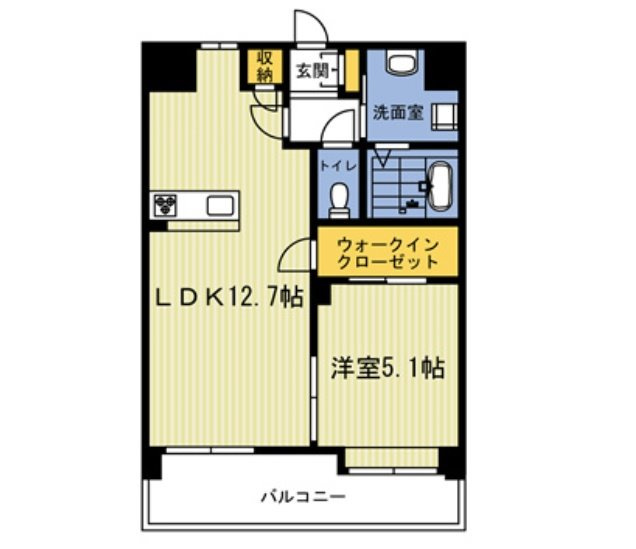 熊本市中央区新大江３丁目の賃貸マンションの間取り