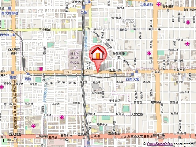 レーベンなぎの宮の地図