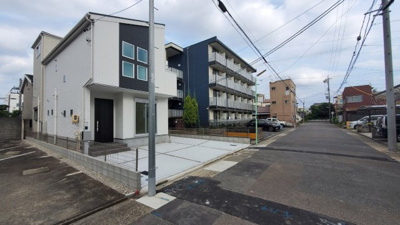 【外観】 | 瑞穂区土市町第2期　1号棟★仲介手数料無料★（井戸田小学校・津賀田中学校）新築一戸建て | 7/20撮影
新築建売のことはマックバリュで住まい相談エムワイホームにお任せください。