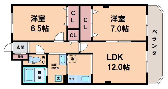 【間取り】 | エルロード住吉7号館