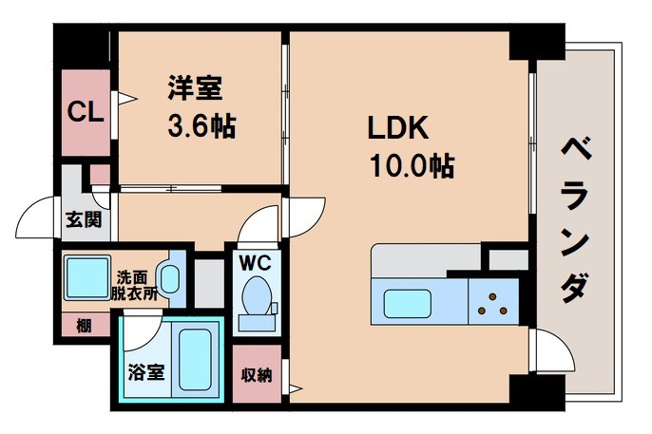 【間取り】 | ペリドット長居公園