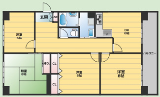 【間取り】 | 豊中野畑住宅　4号棟