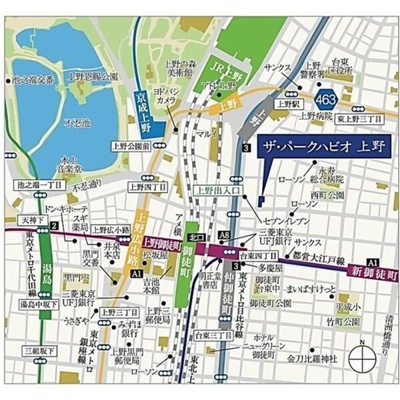 【地図】 | ザ・パークハビオ上野