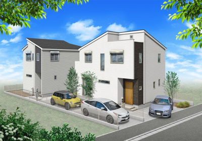 【外観パース】 | 小平市花小金井5丁目　新築戸建　全2棟　1号棟 | あらゆる夢を叶える新たな未来へ一歩踏み出す…明日への勇気と活力を与えてくれるそんな邸がこちらです