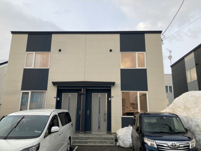 【外観】 | 屯田9条10丁目テラスハウスA | 家の前に並列で２台駐車可能です。