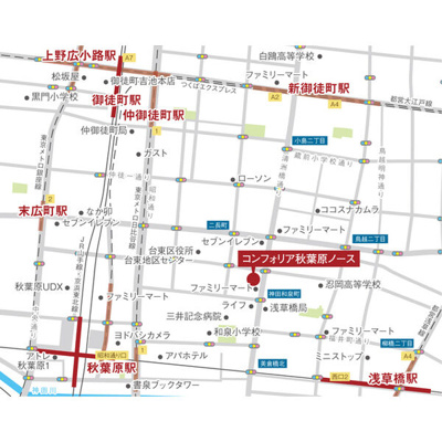 【地図】 | コンフォリア秋葉原ノース