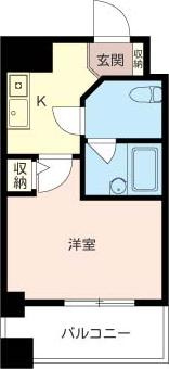 Full House Narihiraの間取り|バルコニーは奥行きあり。