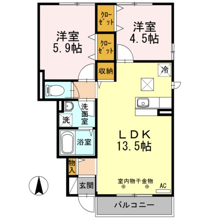 クレールコンフォートの間取り