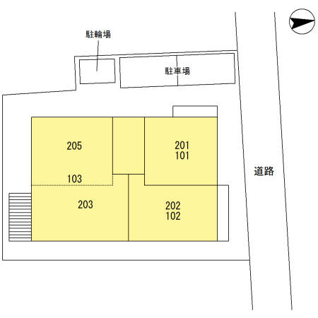 ライスシャワー坪井の区画図