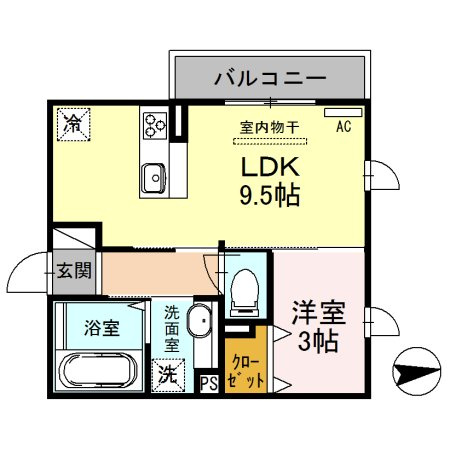 ライスシャワー坪井の間取り