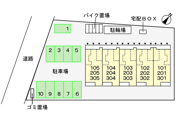 プリムローズの駐車場