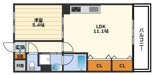 FORTUNA北梅田の間取り