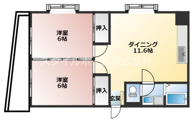 【間取り】 | ボナールⅢ | 使いやすい間取りです。
