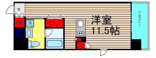 ディアグランデ難波東の間取り