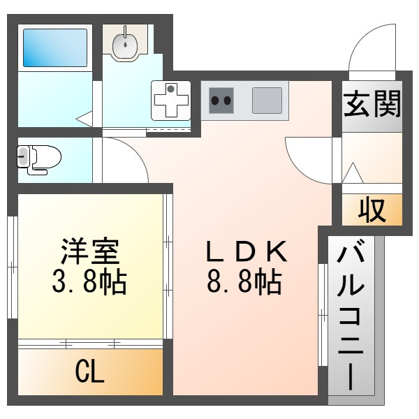 claro aqua 歌島の間取り