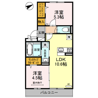 【間取り】 | プラージュ　ｓａｋｉｇａｋｅ