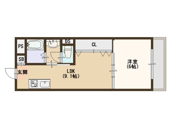 【間取り】 | アメニティ住之江