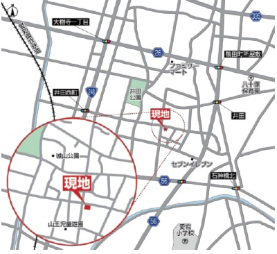 岡崎市井田町字宮ノ腰の地図