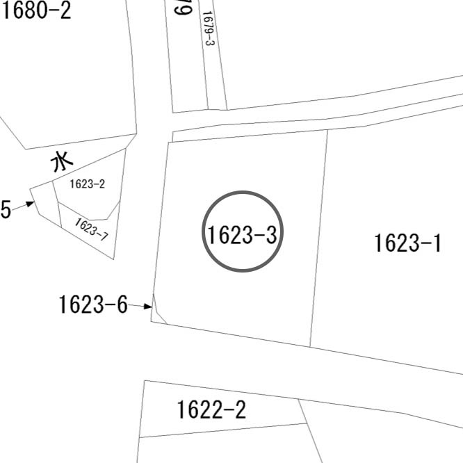 足利市名草中町の売地の区画図