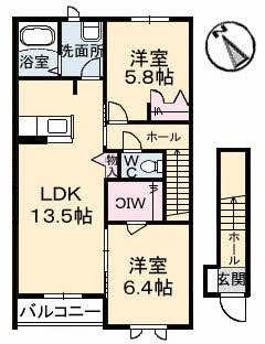 パッサーレ　弐番館の間取り