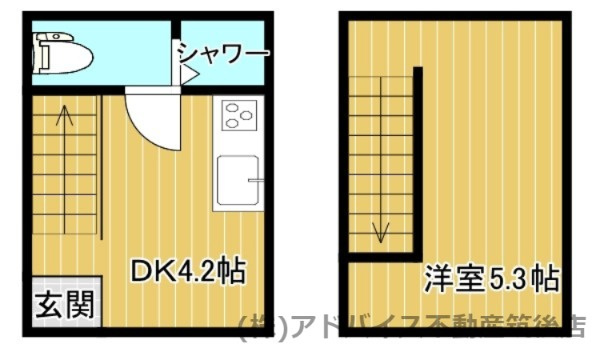 八女郡広川町大字広川のアパートの間取り