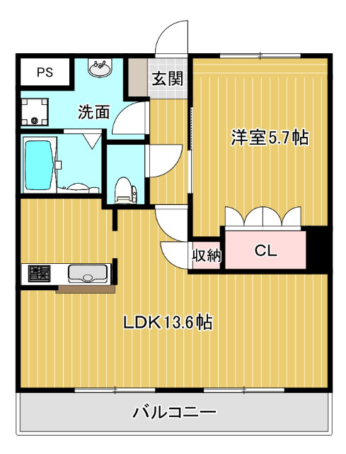 八女市高塚のアパートの間取り