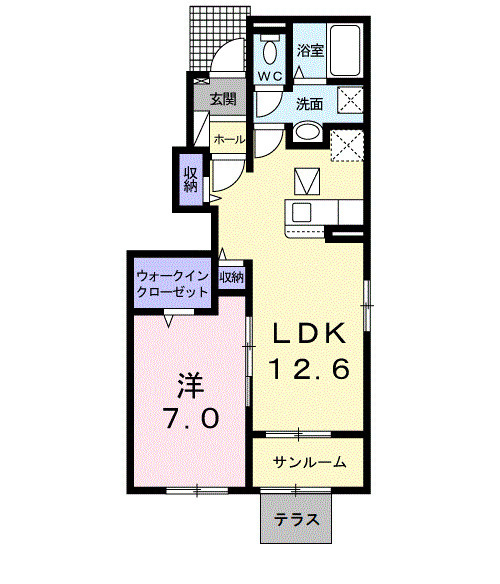 カーサはなの間取り
