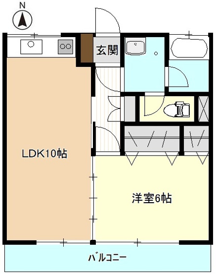 【間取り】 | サンハイツ大友
