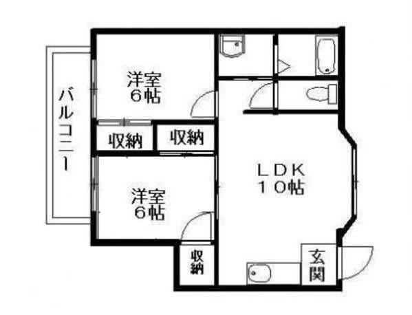 スカイホームA棟の間取り