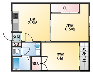 【間取り】 | 大和路ハイツ