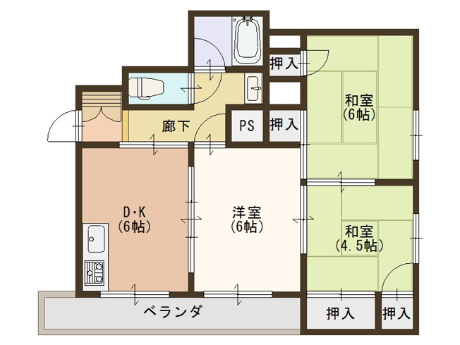 【間取り】 | 第一眉山マンション