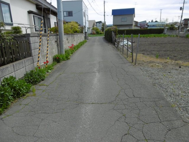 【前面道路含む現地写真】 | 黒石市ぐみの木・土地