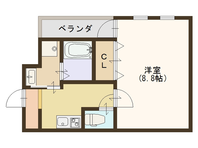 【間取り】 | ソレイユ聖天下Ｃ