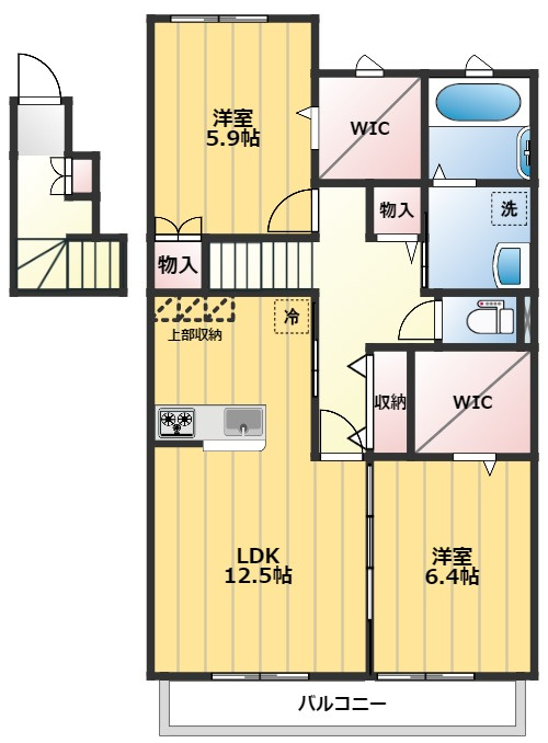 リベルタＢの間取り