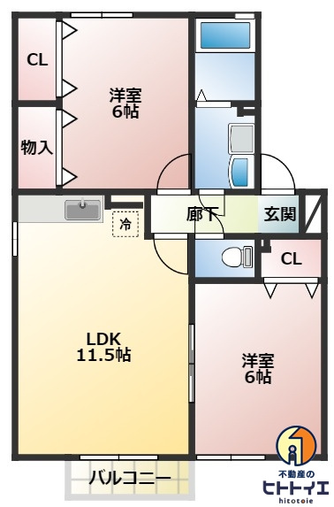 アネックス・マリー　A棟の間取り