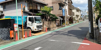 【前面道路含む現地写真】 | 瑞穂区亀城町第2期　1号棟★仲介手数料無料★（御劔小学校・瑞穂ヶ丘中学校）新築一戸建て | 8/26撮影
瑞穂区の不動産売買の事ならマックスバリュで住まい相談エムワイホームにお任せください。