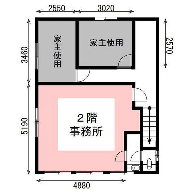 岐阜市領下の事務所の間取り