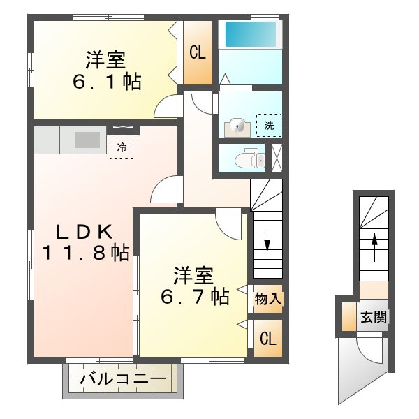 リュイール名谷の間取り
