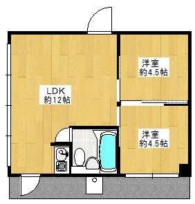 【間取り】 | カフェR | 反転タイプ別部屋