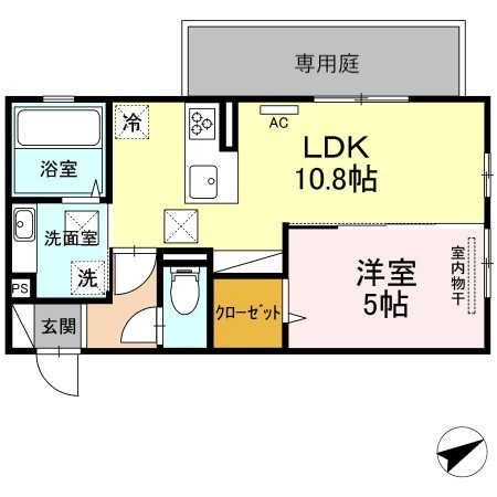 合志市須屋のアパートの間取り