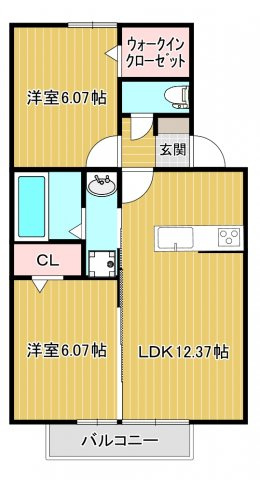 クローバーハイツ21の間取り