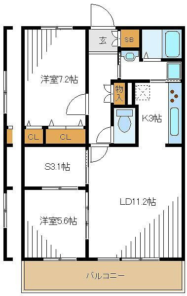 ラフィーネ港北Ⅲの間取り